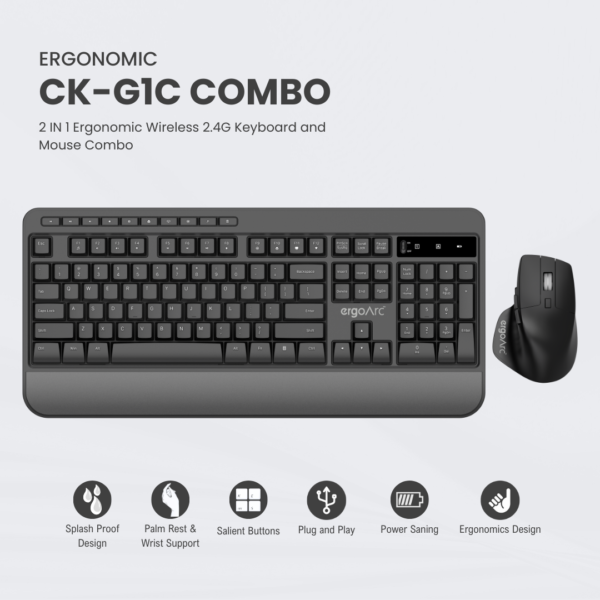 CK-G1C Ergonomic Mouse and Keyboard